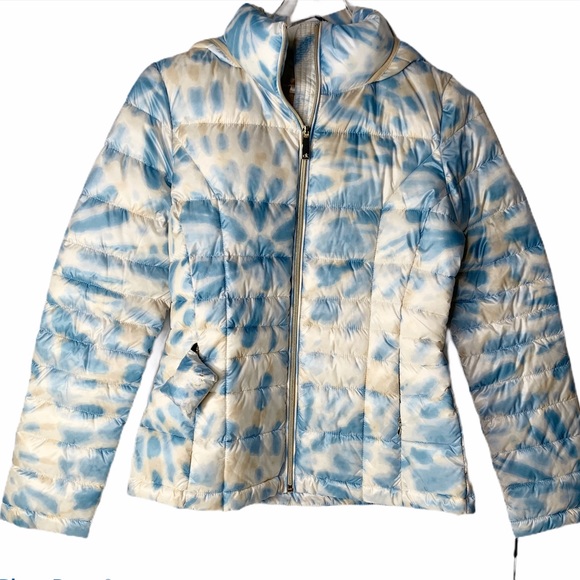 calvin klein blue puffer jacket